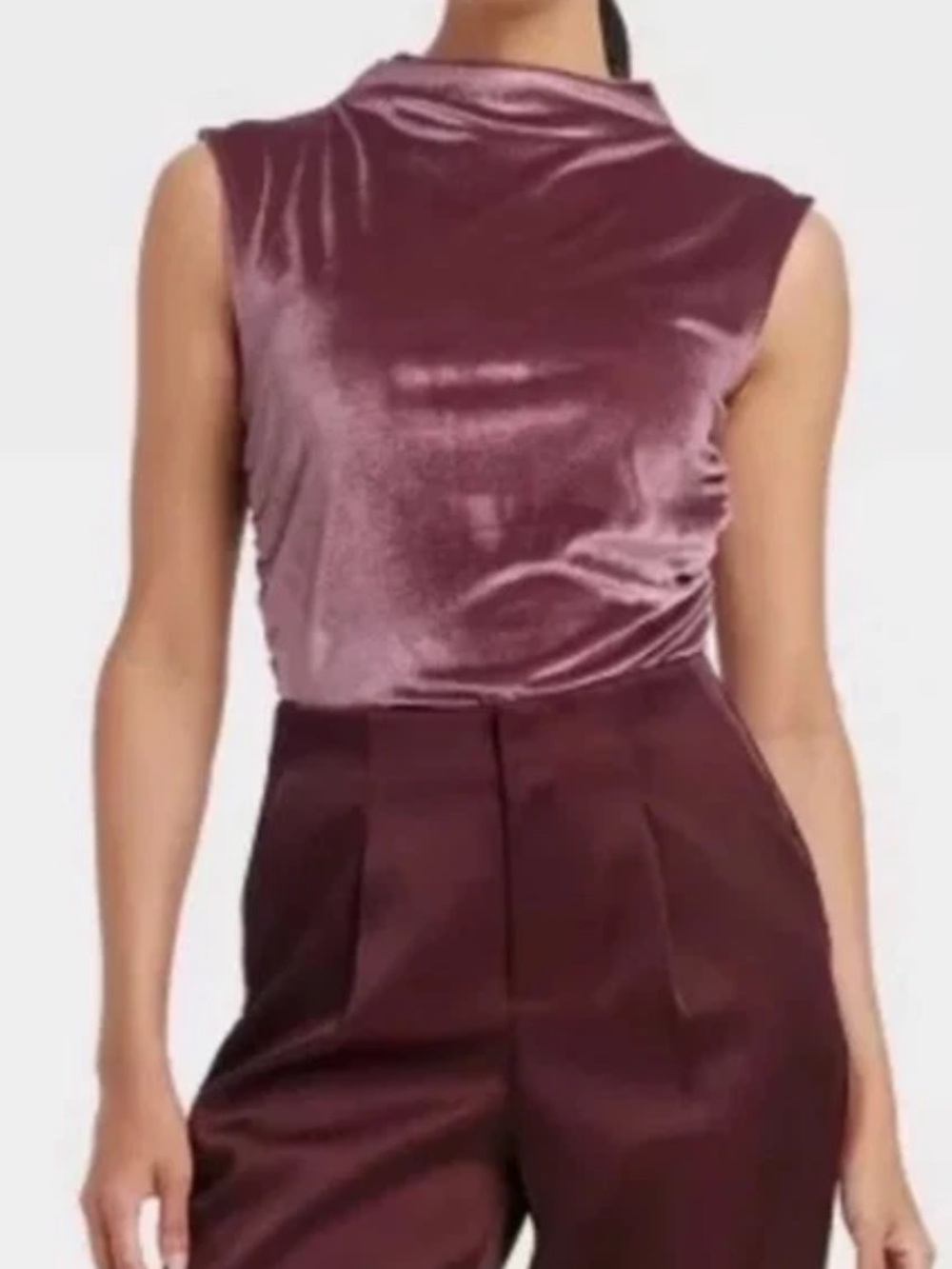 a new day Velour Cowl Neck Tank